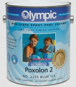 Poxolon 2 Two Coat Epoxy Pool Paint - 1 Gallon - Blue Ice