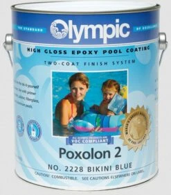 Poxolon 2 Two Coat Epoxy Pool Paint - 1 Gallon - Bikini Blue