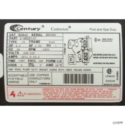 B2843 Pool Pump Motor 56Y Frame 2 HP Square Flange 208-230V - Energy Efficient 13 B2843 Pool Pump Motor 56Y Frame 2 HP Square Flange 208-230V - Energy Efficient -Art Swimming Pool ao smith b2843 56y frame pool pump motor