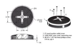 AquaStar 6" Hockey Puck Sumpless Suction Outlet Cover - VGB - White - 6HPHA101