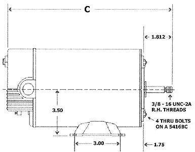 BN62 2-Speed 3 HP Pool Pump Motor 48Y Frame Thru-Bolt 230V 3 BN62 2-Speed 3 HP Pool Pump Motor 48Y Frame Thru-Bolt 230V