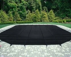 Commercial Black Mesh Safety Cover For 30 Ft X 60 Ft Pool - 25 Year Warranty -Art Swimming Pool commercial black mesh pool safety cover 25 year 1