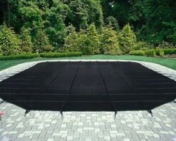 Commercial Black Mesh Safety Cover For 16 Ft X 36 Ft Pool - 25 Year Warranty -Art Swimming Pool commercial black mesh safety cover 25 year 7