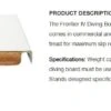 SR Smith 66-209-4082 Diving Board, Frontier IV 8' Radiant White -Art Swimming Pool frontier iv diving board 2