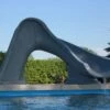 Global Pool Products Splash Pool Slide - Right Turn - Grey 2 Global Pool Products Splash Pool Slide - Right Turn - Grey -Art Swimming Pool global pool products splash pool slide right turn grey