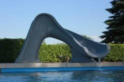 Global Pool Products Splash Pool Slide - Right Turn - Grey