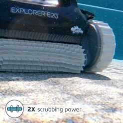 Dolphin Explorer E20 Advanced Robotic Pool Cleaner - 99996148-XP -Art Swimming Pool image 7 e20 2021 profileimage4 2xscrubbing