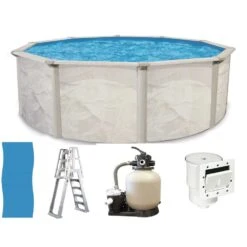 Ocean Mist Englewood 18' Round 48" Above Ground Pool Package