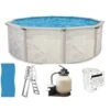 Ocean Mist Englewood 21' Round 48" Above Ground Pool Package -Art Swimming Pool ocean mist englewood round package 1 1