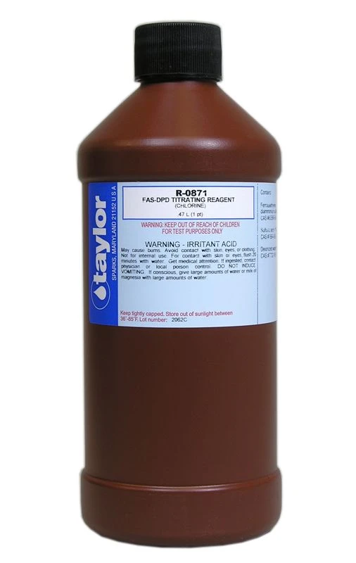 Taylor FAS-DPD Titrating Reagent - R-0871-E - 16 Oz 4 Taylor FAS-DPD Titrating Reagent - R-0871-E - 16 Oz - Image 2