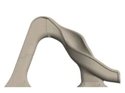 Global Pool Products Riptide Pool Slide - Right Turn - Sandstone