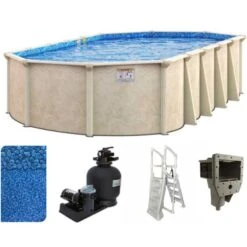 Surfside 8' X 12' Oval 52" Steel Above Ground Pool Package